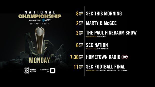SEC Network sets vast CFP national title game coverage