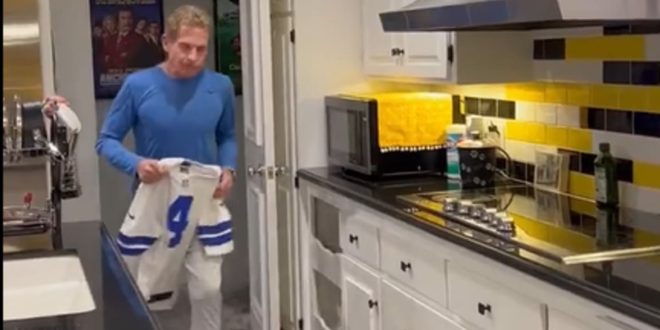 Skip Bayless Throws Dak Prescott Jersey in the Trash After Cowboys Loss