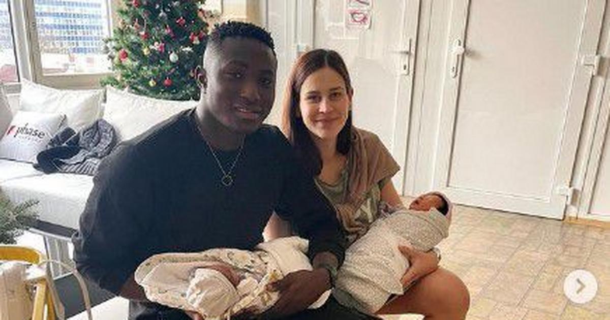 Super Eagles youngster Mathew Yakubu welcomes twins with his Slovakian wife