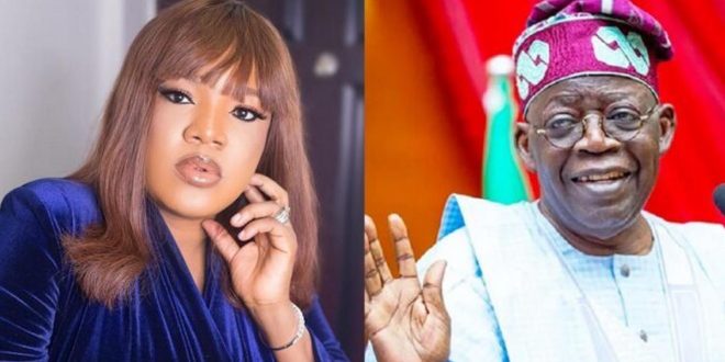 Toyin Abraham declares love for Tinubu, says she might vote for him