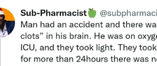 Twitter stories: Pharmacist who was on oxygen in an Intensive Care Unit dies due to power outage that lasted for more than 24 hours