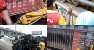 Update: Nine confirmed dead after container fell on fully-loaded commercial bus in Lagos