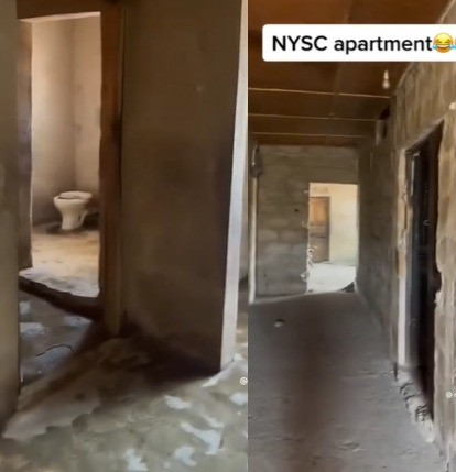 Youth corper shows the deplorable state of the accommodation he and his colleague were given at their place of primary assignment (video)