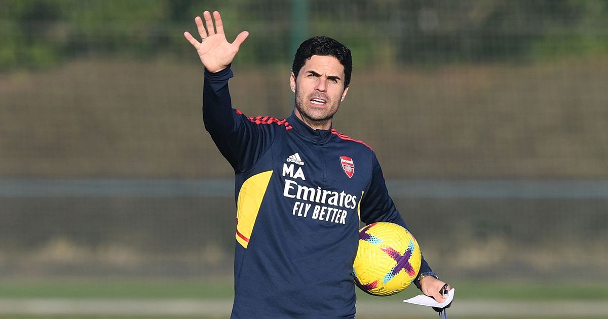 Arsenal transfer news: manager Mikel Arteta during a training session at London Colney on February 14, 2023 in St Albans, England.