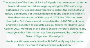 CBN denies asking banks to collect old N500 and N1000 notes