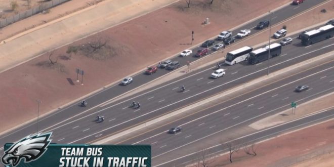 Eagles Bus Got Stuck in Traffic on Way to Super Bowl