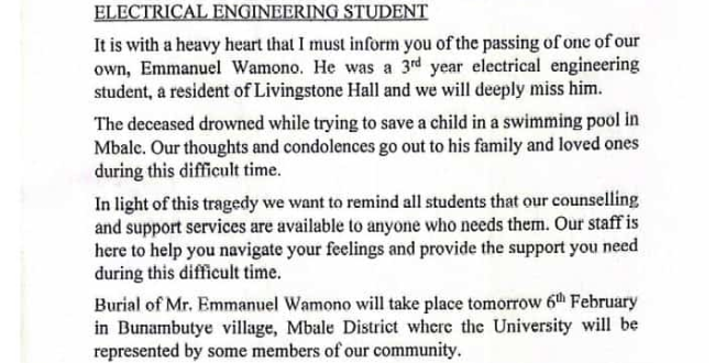 Makerere University student drowns in swimming pool while trying to save a child