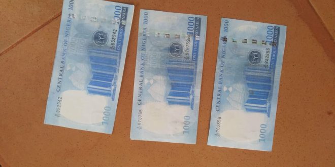 Police arrest two suspects for allegedly possessing and selling counterfeit N1000 notes (photos)