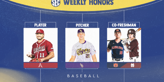 SEC Baseball Weekly Honors: Feb. 20