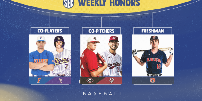 SEC Baseball Weekly Honors: Feb. 27