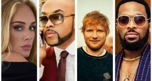 Songs by Adele, Banky W, Ed Sheeran, D'banj make Spotify Nigeria most playlisted love songs