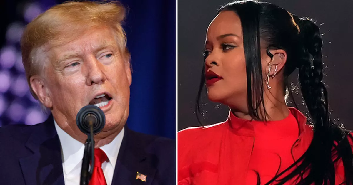 Trump brands Rihanna's Super Bowl performance an 'epic fail'