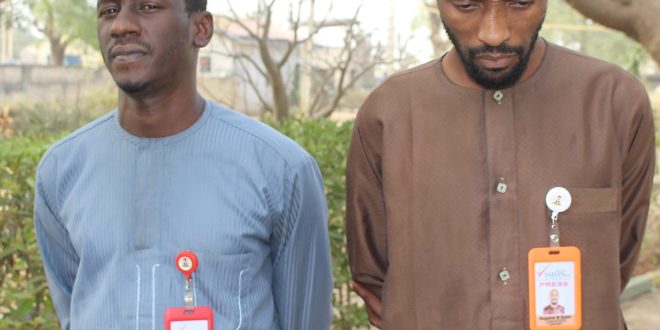 Two suspected fake journalists arrested for buying bag of rice with fake bank alert in Kano