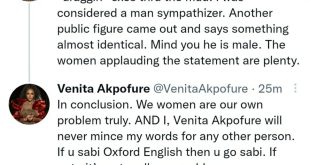 We women are our own problem truly - Reality TV star, Venita Akpofure writes