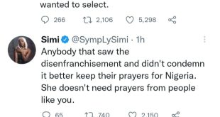 Election budget should have been used to fix hospitals and schools ? Singer Simi says as she calls out INEC