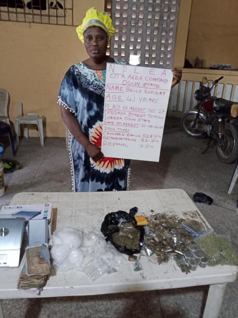 Female drug dealer, 12 others arrested as NDLEA seizes cannabis concealed under bags of fertilizer and cassava flours