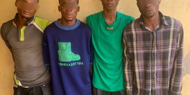 Four Lagos-based armed robbery suspects arrested in Ogun (photo)