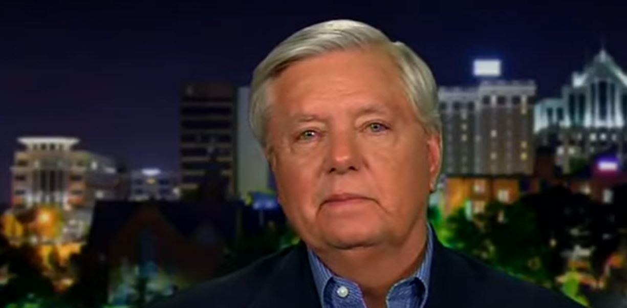 Lindsey Graham Looks Like He's Been Crying Over Trump's Indictment