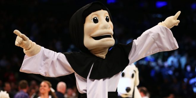 Providence Mascot Friar Dom Found Creepily Staring at Wall