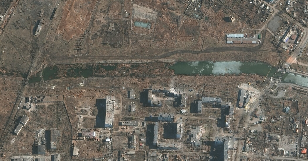 Satellite images show widespread destruction after heavy fighting in Bakhmut
