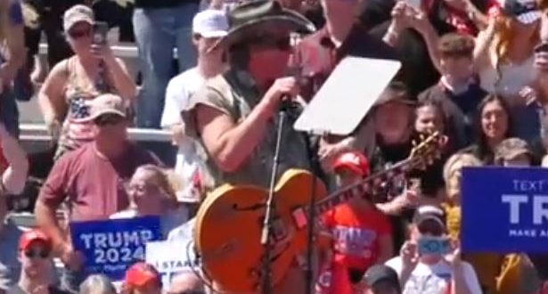 Trump Rally Crowd Cheers Ted Nugent Calling Zelenskyy A Homosexual Weirdo