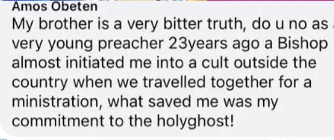 A bishop almost initiated me into a cult group 23 years ago - Nigerian pastor says