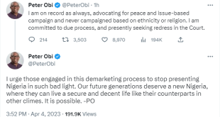 Accusing me of stoking insurrection is totally malicious and fictitious - Peter Obi replies Lai Mohammed