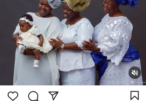 Beautiful four generation photos of a Nigerian family