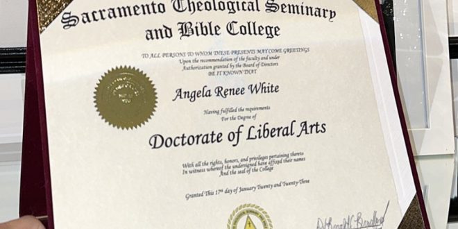 Blac Chyna reveals she received a doctorate degree from a Bible college earlier this year