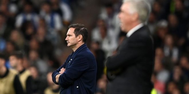 Carlo Ancelotti and Frank Lampard on the sidelines during Real Madrid