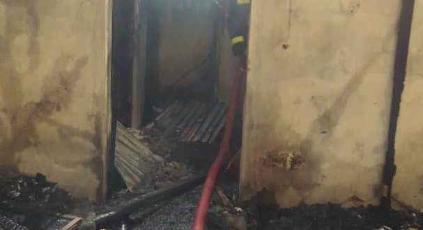 Fire outbreak at Queens College in Lagos