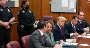 First photos of Donald Trump inside the courtroom released as he pleads not guilty to 34 criminal charges