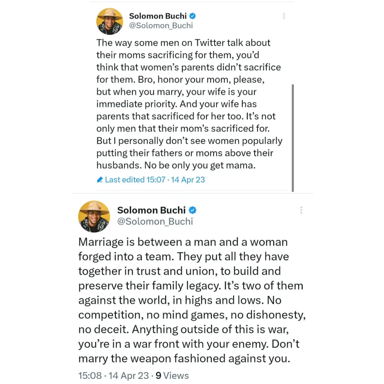 Hakimi: The devil is really fighting overtime to bastardize marriage - Life coach, Solomon Buchi, writes as he insists a man
