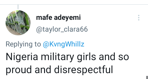 "I 'm scared she might beat the hell out of me when I offend her  - Nigerian men reveal why they can't date Nigerian military women