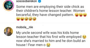 Lady reveals her uncle ended up marrying the lesson teacher employed by his first wife
