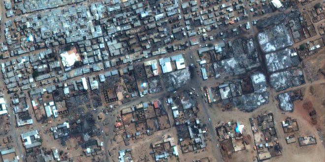 Large Food Market Burned in Darfur Camp, Satellite Images Show