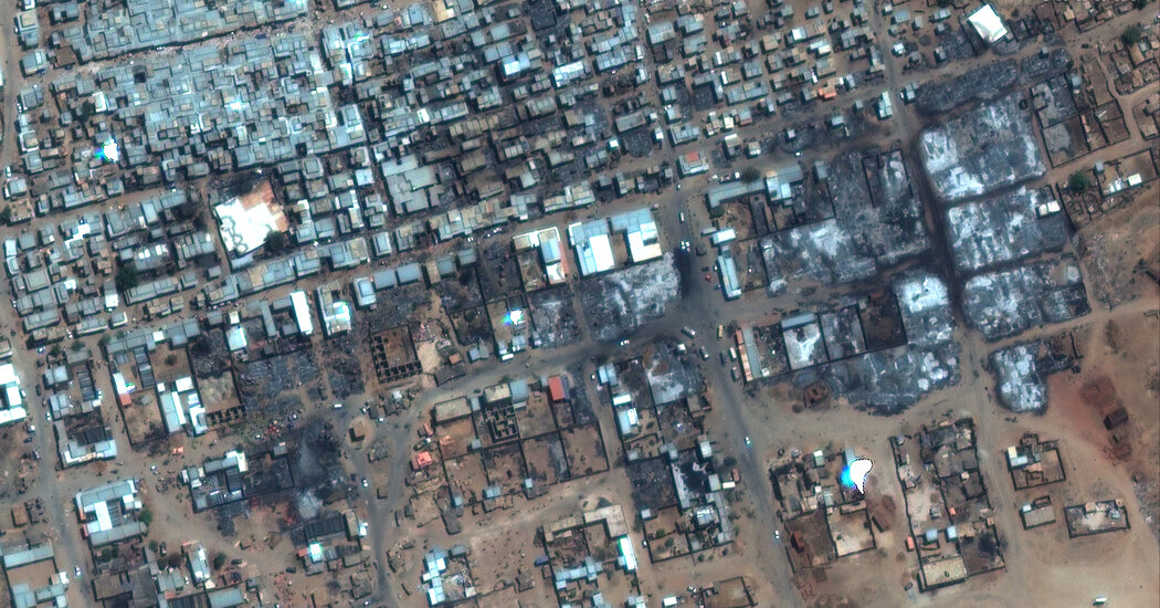 Large Food Market Burned in Darfur Camp, Satellite Images Show