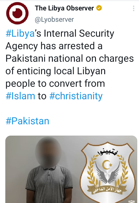 Man arrested for allegedly enticing people to convert from Islam to Christianity
