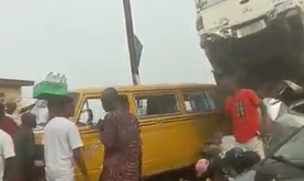 Multiple accidents on Gbagada bridge inward Ifako Lagos state