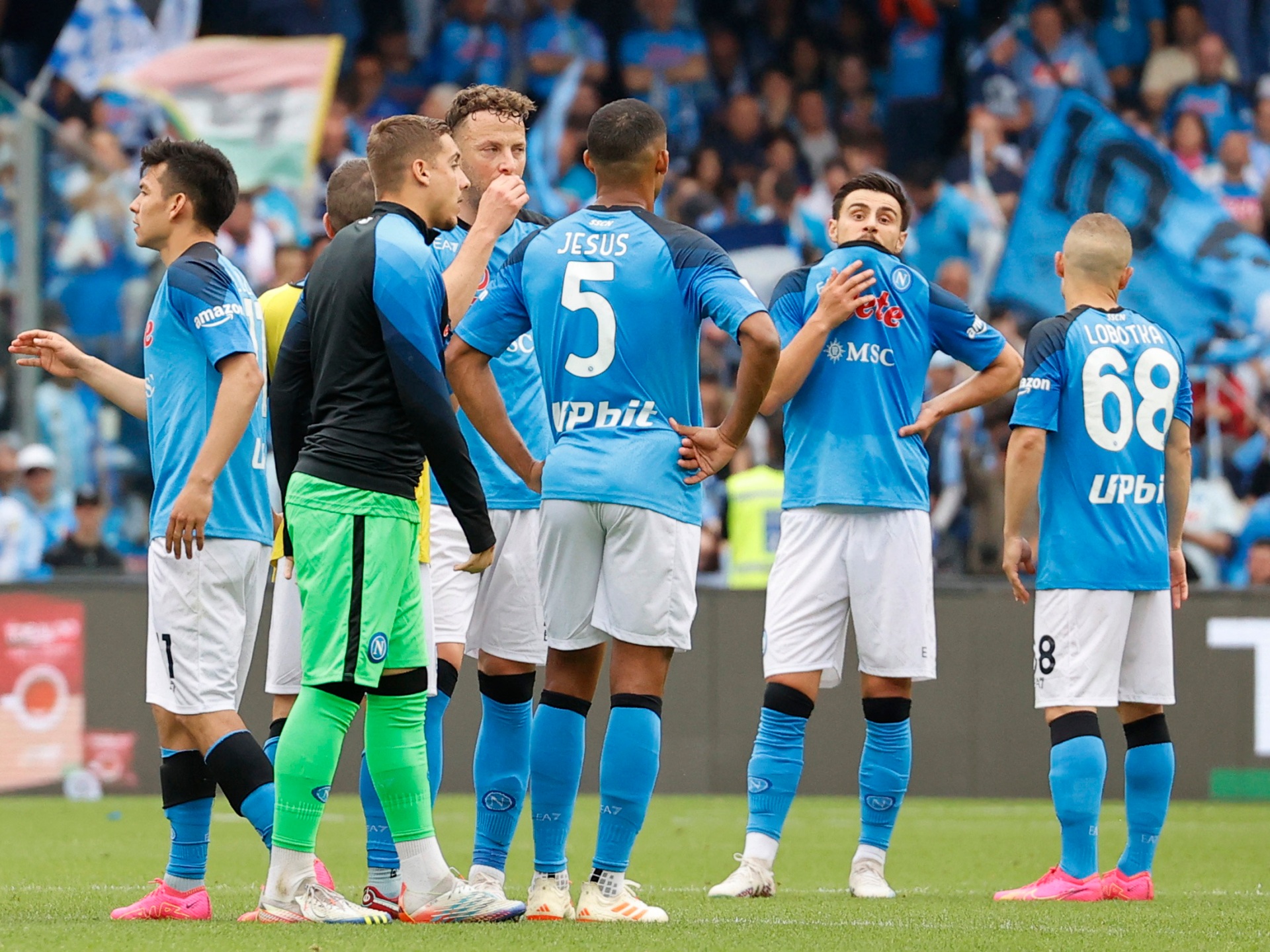 Napoli’s title celebrations on hold after draw with Salernitana