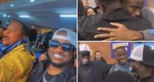 Peter Okoye, Cubana Chief Priest With Victor Osimhen After AC Milan Game (Video)
