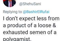 "Product of exhausted semen" - Shehu Sani drags Bashir El-Rufai for calling him jobless