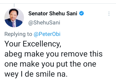 Remove this one and put the one i was smiling - Shehu Sani protests over his