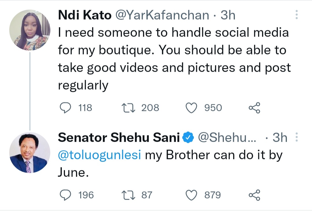Senator Shehu Sani throws shade at Buhari?s aide, Tolu Ogunlesi