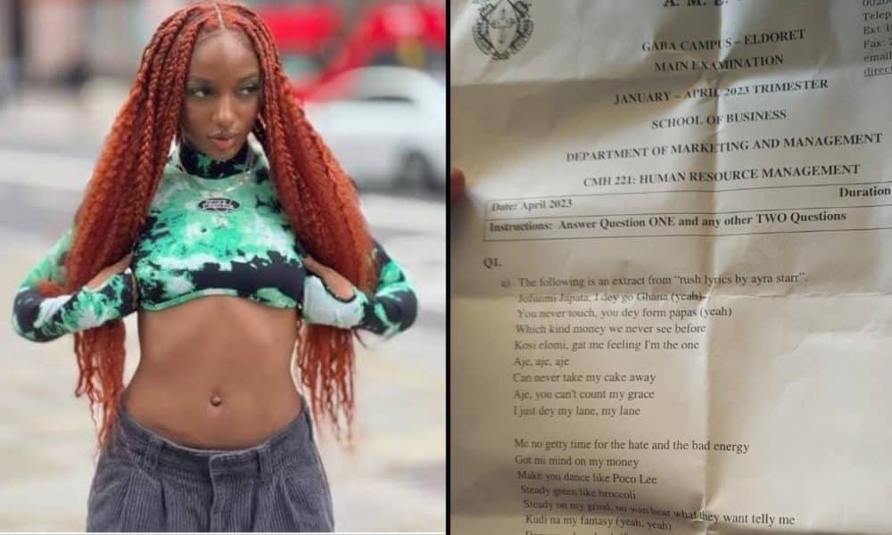 Shock As Ayra Starr Hit Song Appears On Varsity Exam Question Paper