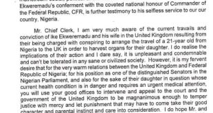 Temper Justice wth mercy - Obasanjo writes UK govt over Ekweremadu