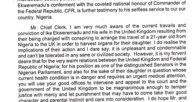 Temper Justice wth mercy - Obasanjo writes UK govt over Ekweremadu