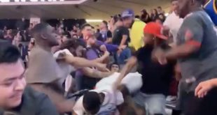 There Was a Wild Fan Brawl at the Kings - Warriors Watch Party in Sacramento