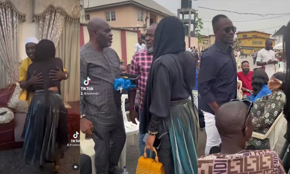 Video: Top Nollywood Stars Storm Pasuma’s Residence Over Mother’s Death