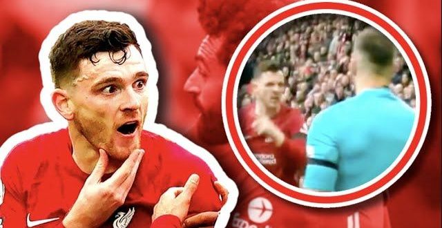 WATCH: What really happened between Andy Robertson and the linesman